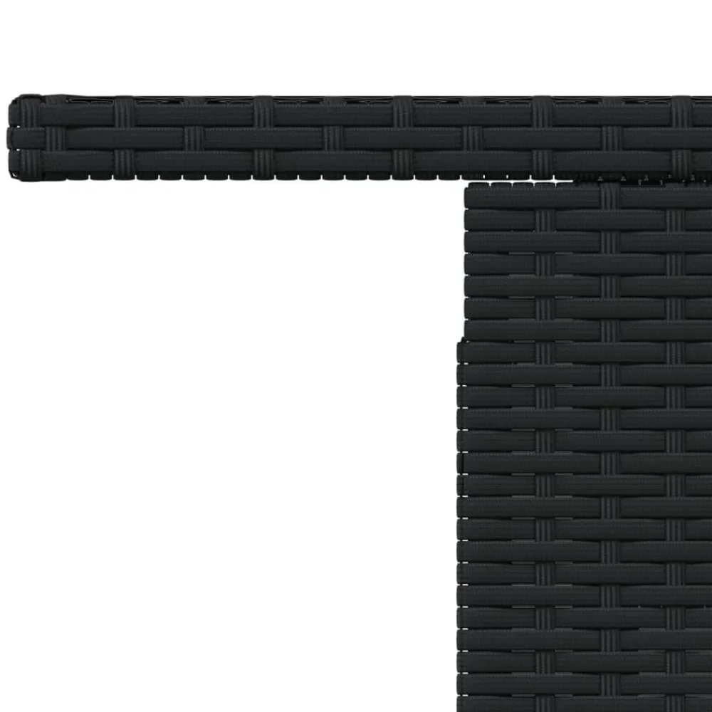 vidaXL Mesa de jardín superficie de vidrio ratán PE 100x55x73 cm Negro Online