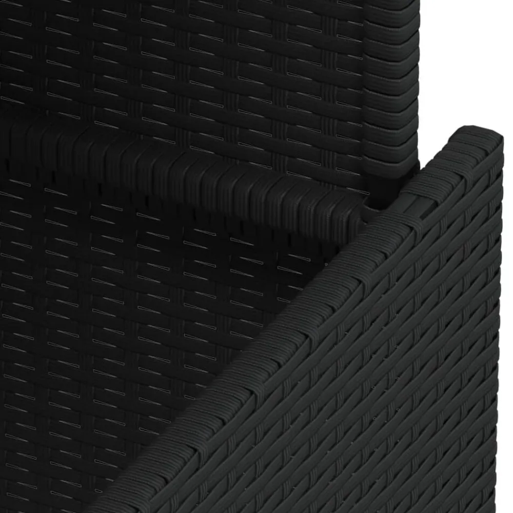 vidaXL Mesa de jardín superficie de vidrio ratán PE 100x55x73 cm Negro Online