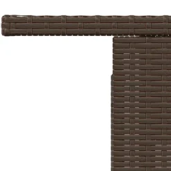 vidaXL Mesa de jardín superficie vidrio ratán PE marrón 100x55x73 cm Marr&oacute;n Discount