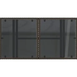 vidaXL Mesa de jardín superficie vidrio ratán PE marrón 100x55x73 cm Marr&oacute;n Discount