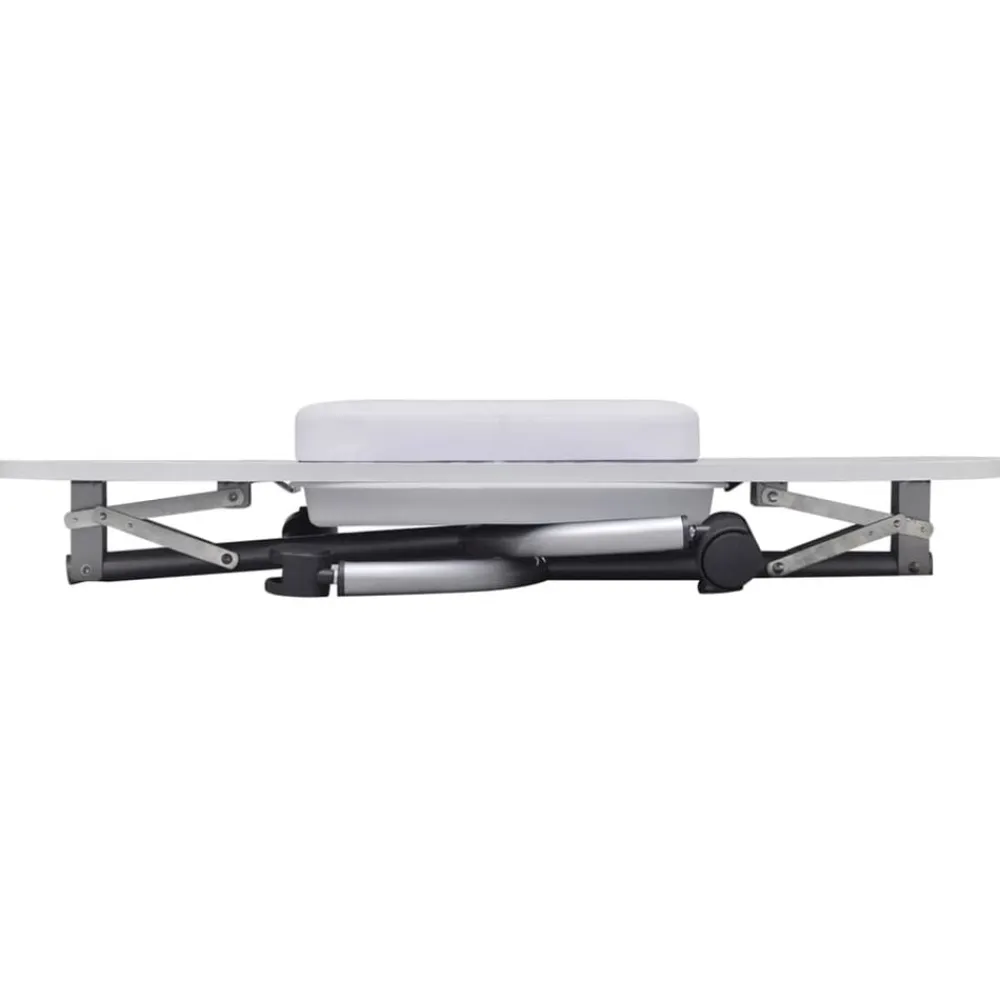 vidaXL Mesa de manicura plegable con ruedas Blanco Discount