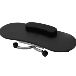 vidaXL Mesa de manicura plegable con ruedas negra Negro Discount