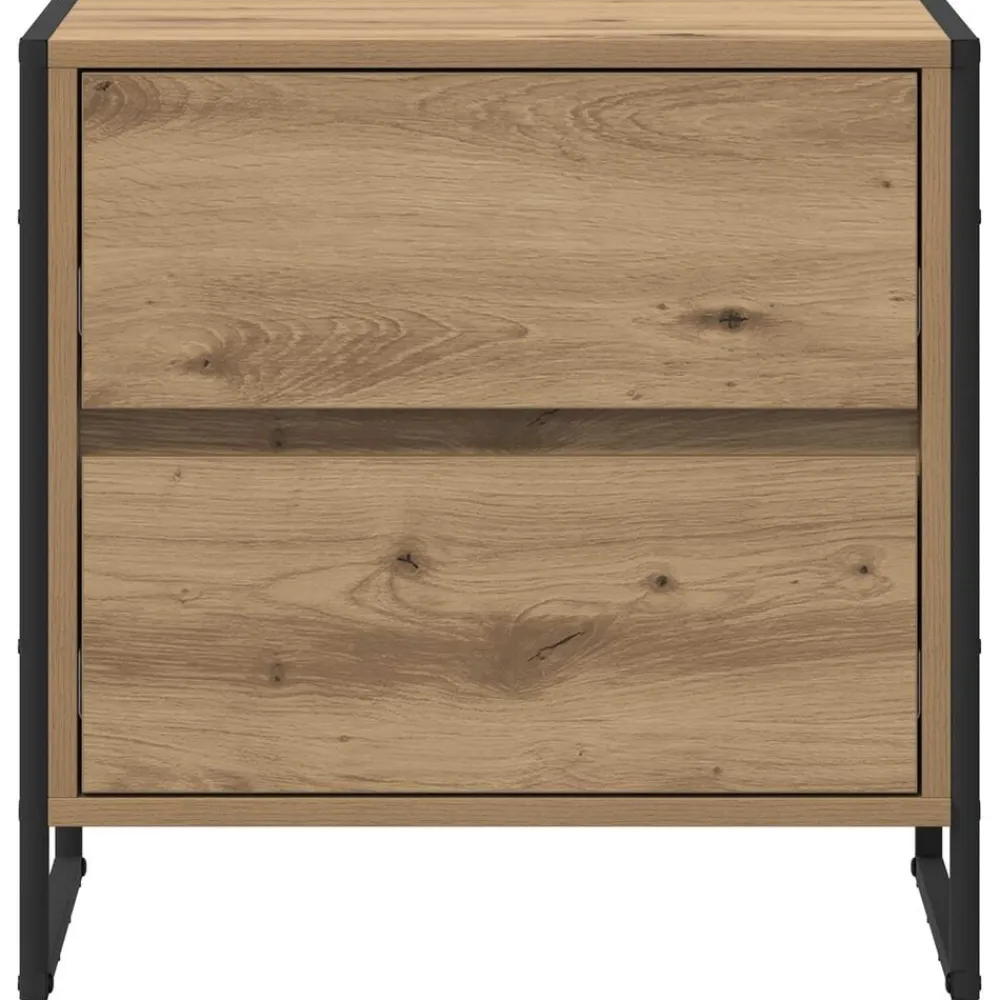 vidaXL Mesa de Noche con cajón Roble Artesanal 50 x 39.5 x 50 cm Roble artisan Clearance