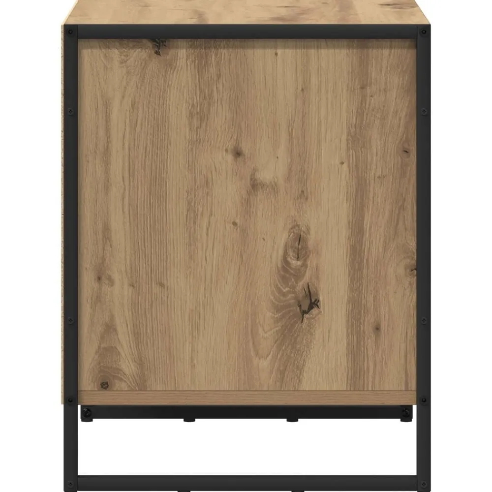 vidaXL Mesa de Noche con cajón Roble Artesanal 50 x 39.5 x 50 cm Roble artisan Clearance
