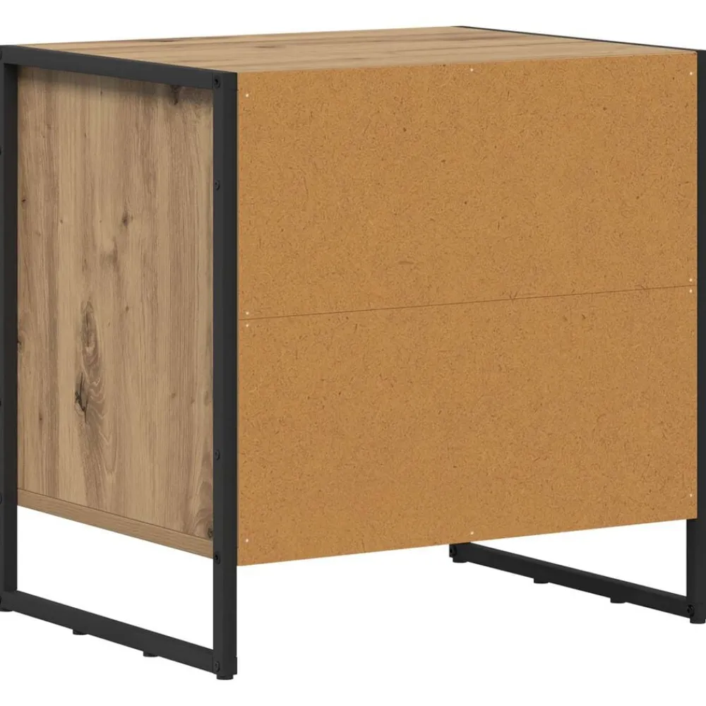 vidaXL Mesa de Noche con cajón Roble Artesanal 50 x 39.5 x 50 cm Roble artisan Clearance
