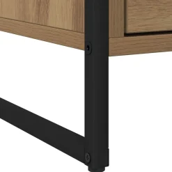 vidaXL Mesa de Noche con cajón Roble Artesanal 50 x 39.5 x 50 cm Roble artisan Clearance