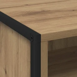 vidaXL Mesa de Noche con cajón Roble Artesanal 50 x 39,5 x 50 cm Roble artisan Discount