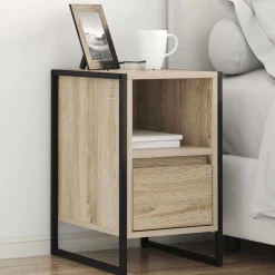 vidaXL Mesas-Mesa de Noche Sonoma 39,5 x 30 x 50 cm Madera contrachapada