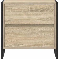 vidaXL Mesa de Noche Sonoma 50 x 39.5 x 50 cm Madera contrachapada Roble Sonoma New
