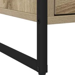 vidaXL Mesa de Noche Sonoma 50 x 39.5 x 50 cm Madera contrachapada Roble Sonoma New
