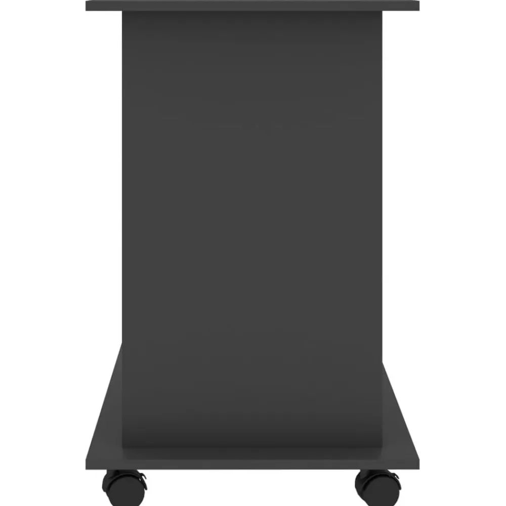 vidaXL Mesa de ordenador madera contrachapada 80x50x75 cm Gris New