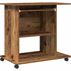 vidaXL Mobiliario De Oficina-Mesa de ordenador madera contrachapada madera vieja 80x50x75 cm