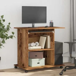 vidaXL Mobiliario De Oficina-Mesa de ordenador madera contrachapada madera vieja 80x50x75 cm