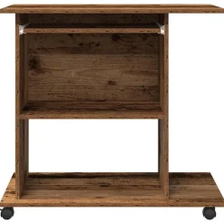 vidaXL Mobiliario De Oficina-Mesa de ordenador madera contrachapada madera vieja 80x50x75 cm