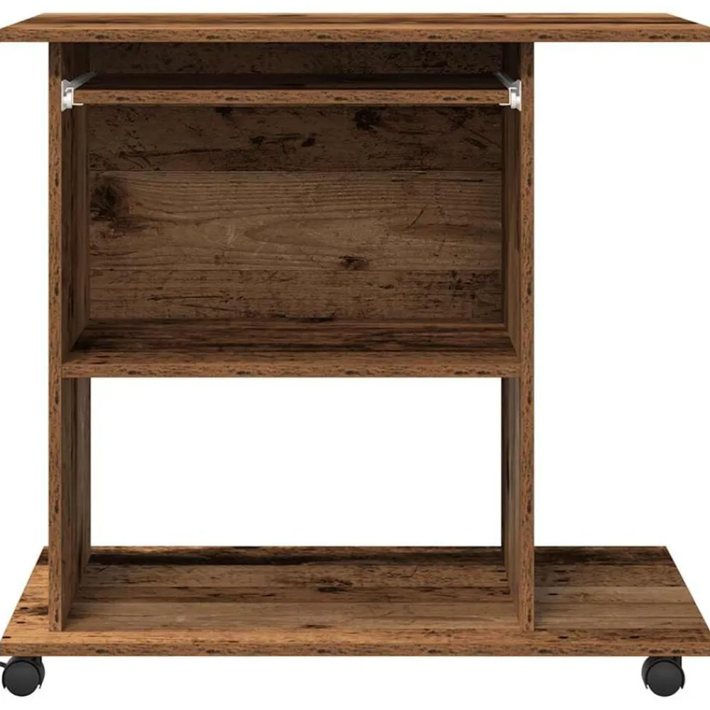 vidaXL Mobiliario De Oficina-Mesa de ordenador madera contrachapada madera vieja 80x50x75 cm