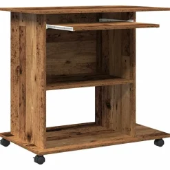 vidaXL Mobiliario De Oficina-Mesa de ordenador madera contrachapada madera vieja 80x50x75 cm