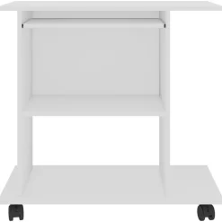 vidaXL Mesa de ordenador madera contrachapada 80x50x75 cm Blanco Sale
