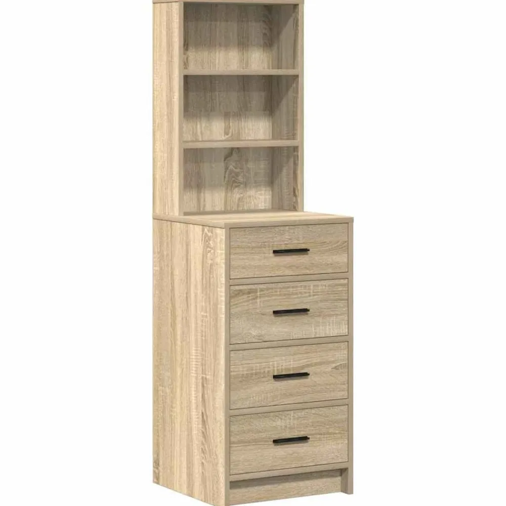 vidaXL Mesa de tocador Marrón 78.5 x 41 x 135 cm Madera contrachapada Roble Sonoma Best