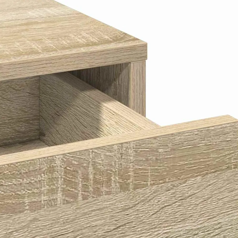 vidaXL Mesa de tocador Marrón 78.5 x 41 x 135 cm Madera contrachapada Roble Sonoma Best