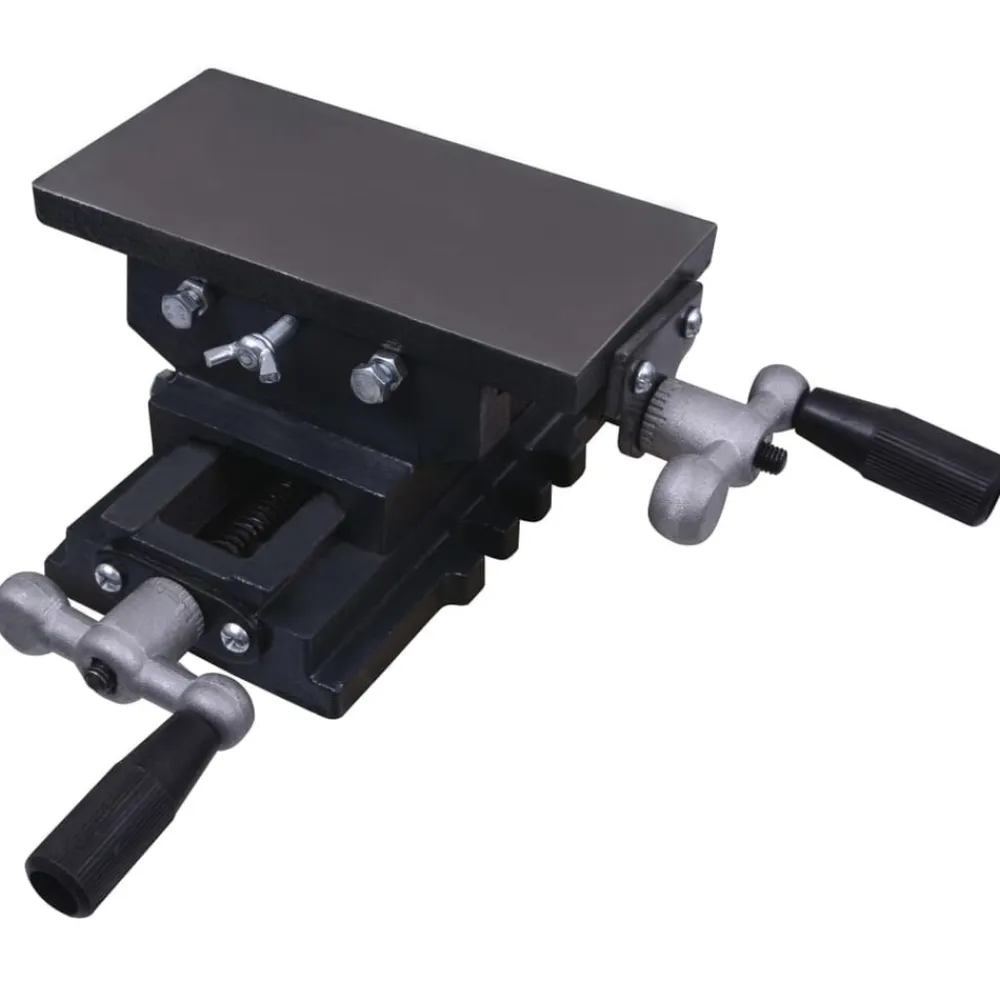 vidaXL Mesa de tornillo de banco manual carro transversal Online