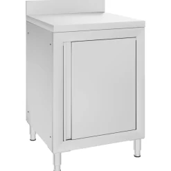 vidaXL Restauración-Mesa de trabajo comercial mueble acero inoxidable 60x60x96 cm