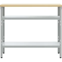 vidaXL Mesa de Trabajo con estante Gris 100 x 55 x 85 cm Sale