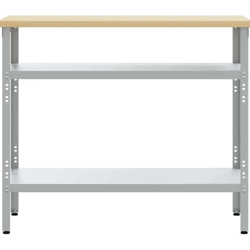 vidaXL Mesa de Trabajo con estante Gris 100 x 55 x 85 cm Sale