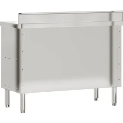 vidaXL Restauración-Mesa de trabajo de cocina puertas correderas acero inoxidable
