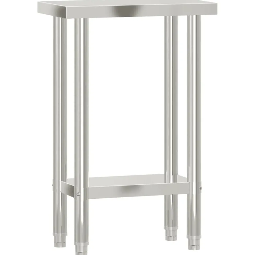 vidaXL Mesa de trabajo de cocina acero inoxidable 55x30x85 cm Hot