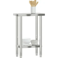 vidaXL Mesa de trabajo de cocina acero inoxidable 55x30x85 cm Hot