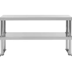 vidaXL Mesa de trabajo de cocina con estante acero inox 120x60x150 cm Outlet