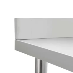 vidaXL Mesa de trabajo de cocina con estante acero inox 120x60x150 cm Discount