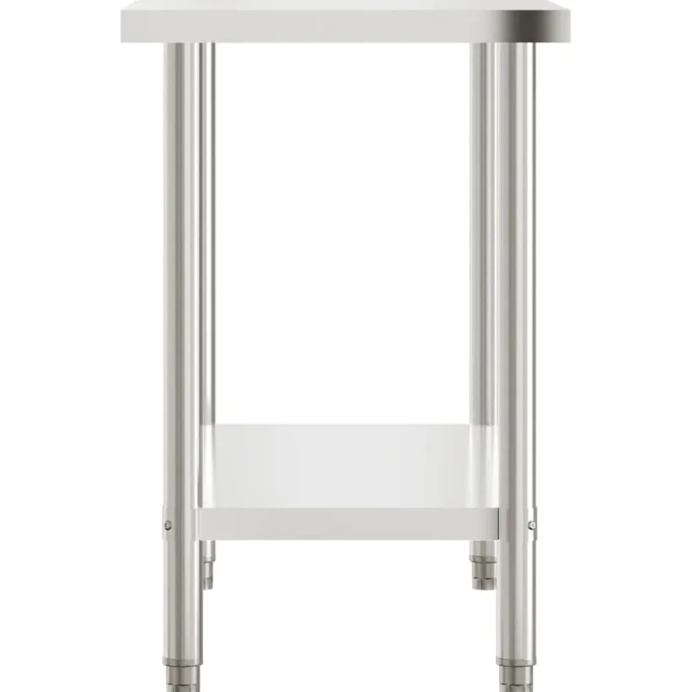 vidaXL Mesa de trabajo de cocina acero inoxidable 110x55x85 cm Clearance