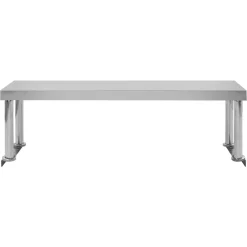 vidaXL Restauración-Mesa de trabajo de cocina con estante acero inox 120x60x120 cm