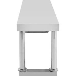 vidaXL Restauración-Mesa de trabajo de cocina con estante acero inox 120x60x120 cm