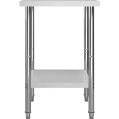 vidaXL Mesa de trabajo para cocina acero inoxidable 60x60x85 cm Discount
