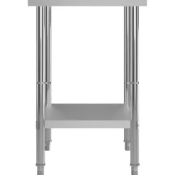vidaXL Mesa de trabajo para cocina acero inoxidable 60x60x85 cm Discount