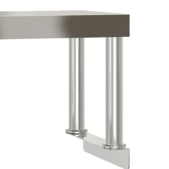vidaXL Mesa de trabajo para cocina con estante acero inox 110x55x120cm Sale