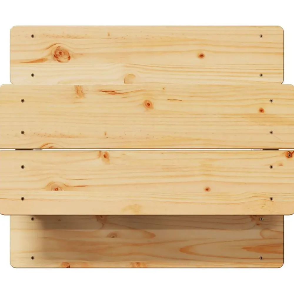 vidaXL Mesa infantil con bancos IRUN madera maciza blanca 90x79,5x50cm Blanco Outlet