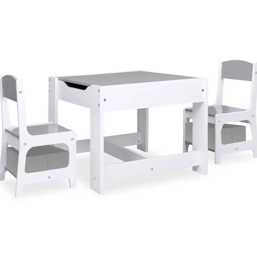 Niños vidaXL Mobiliario Para Bebés Y Niños Pequeños-Mesa infantil con 2 sillas MDF