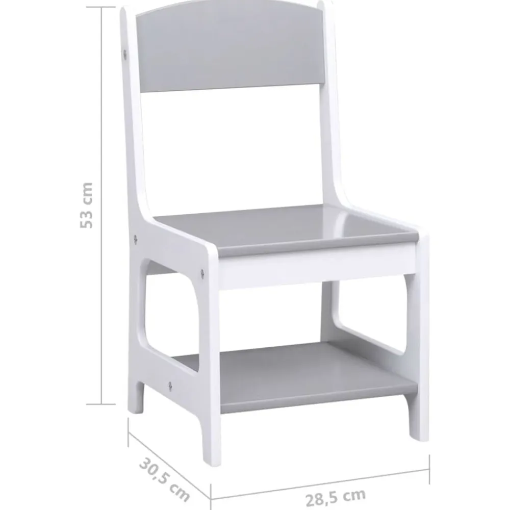 Niños vidaXL Mobiliario Para Bebés Y Niños Pequeños-Mesa infantil con 2 sillas MDF