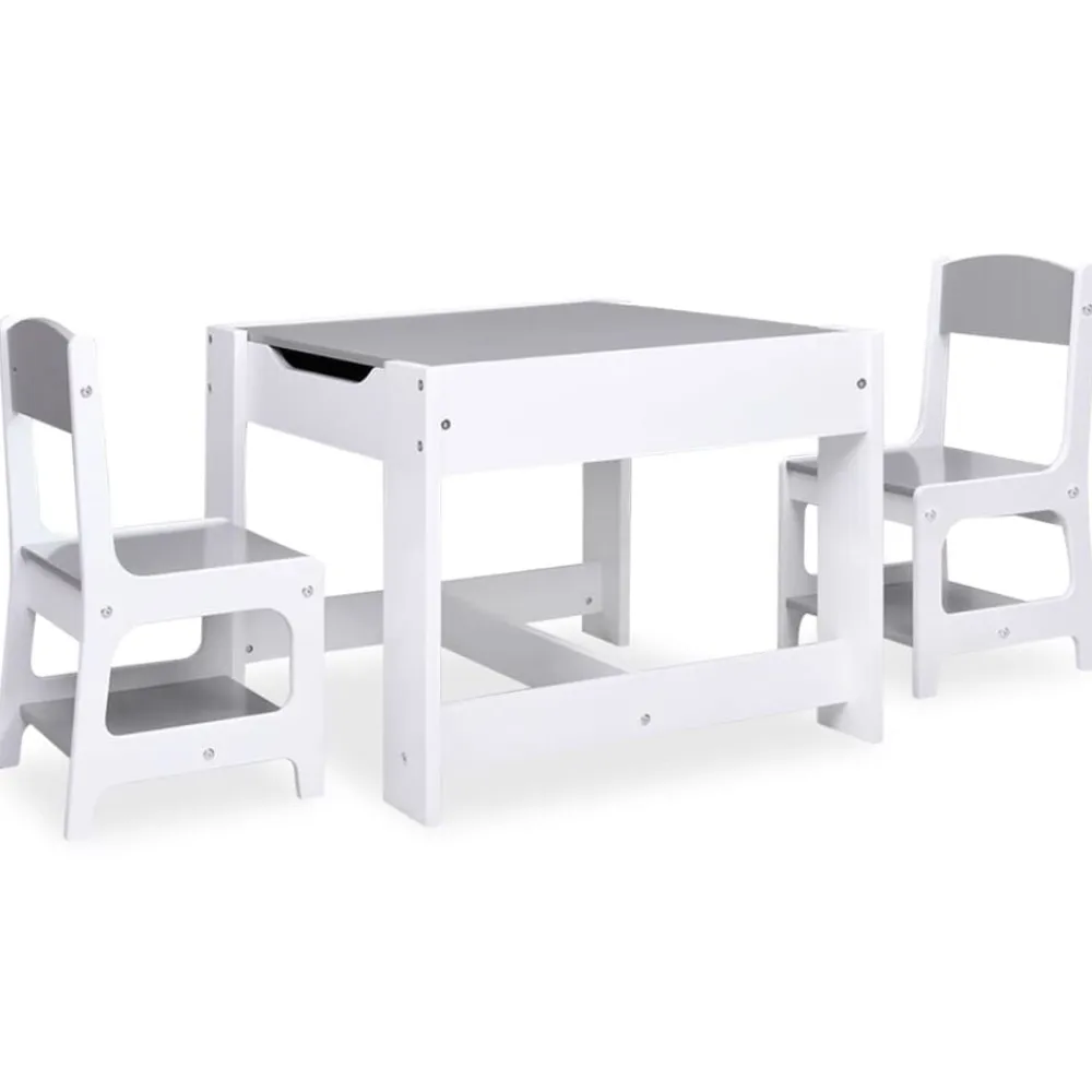 Niños vidaXL Mobiliario Para Bebés Y Niños Pequeños-Mesa infantil con 2 sillas MDF