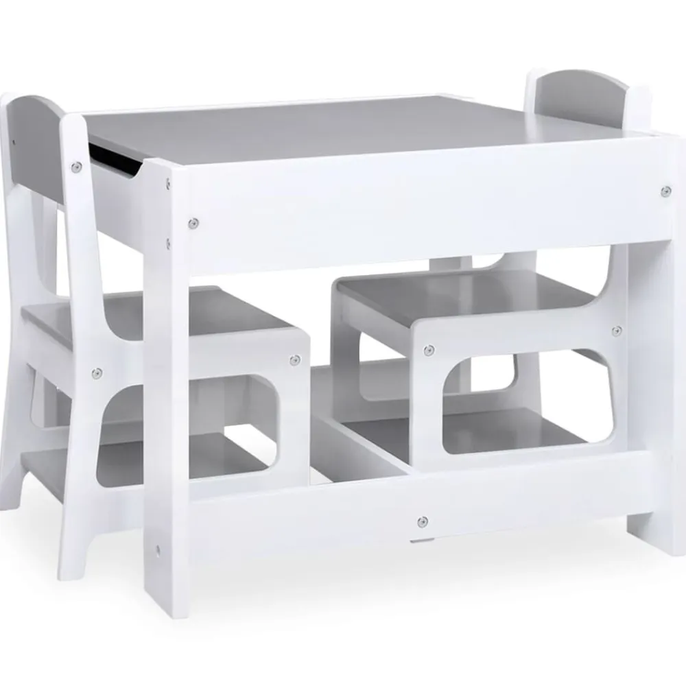 Niños vidaXL Mobiliario Para Bebés Y Niños Pequeños-Mesa infantil con 2 sillas MDF