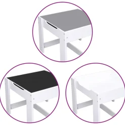 Niños vidaXL Mobiliario Para Bebés Y Niños Pequeños-Mesa infantil con 2 sillas MDF