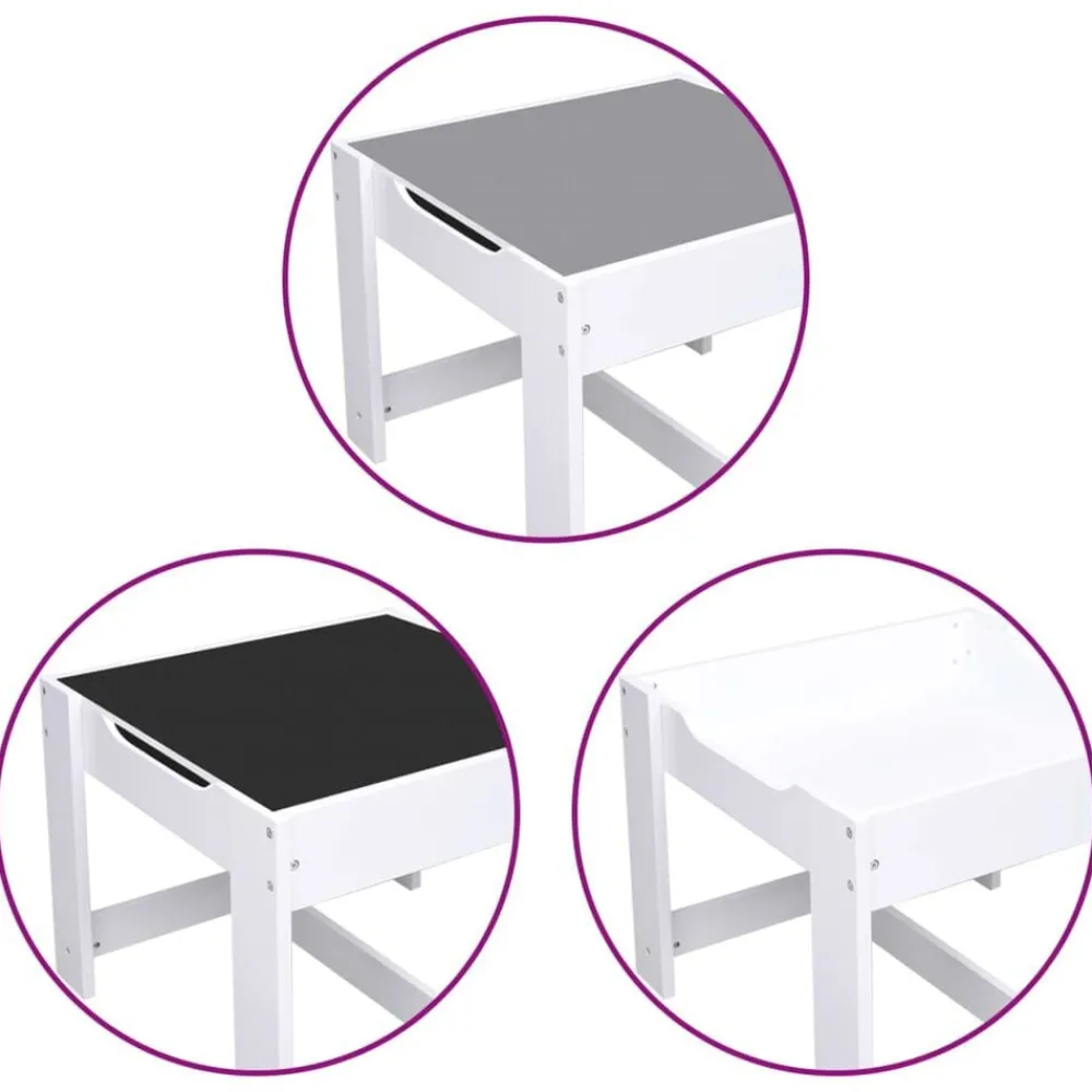 Niños vidaXL Mobiliario Para Bebés Y Niños Pequeños-Mesa infantil con 2 sillas MDF