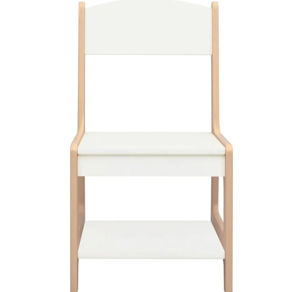 vidaXL Mesa infantil con 2 sillas MDF Marrón New
