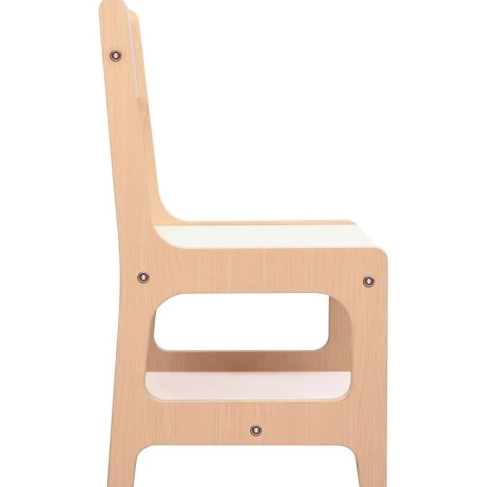 vidaXL Mesa infantil con 2 sillas MDF Marrón New