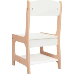 vidaXL Mesa infantil con 2 sillas MDF Marrón New