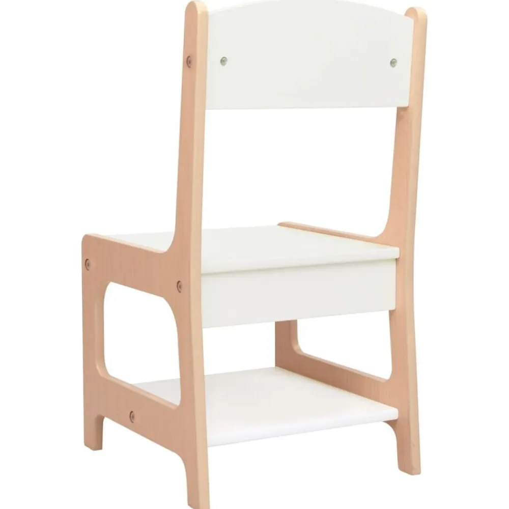 vidaXL Mesa infantil con 2 sillas MDF Marrón New