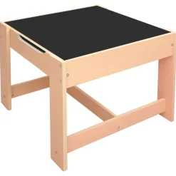 vidaXL Mesa infantil con 2 sillas MDF Marrón New